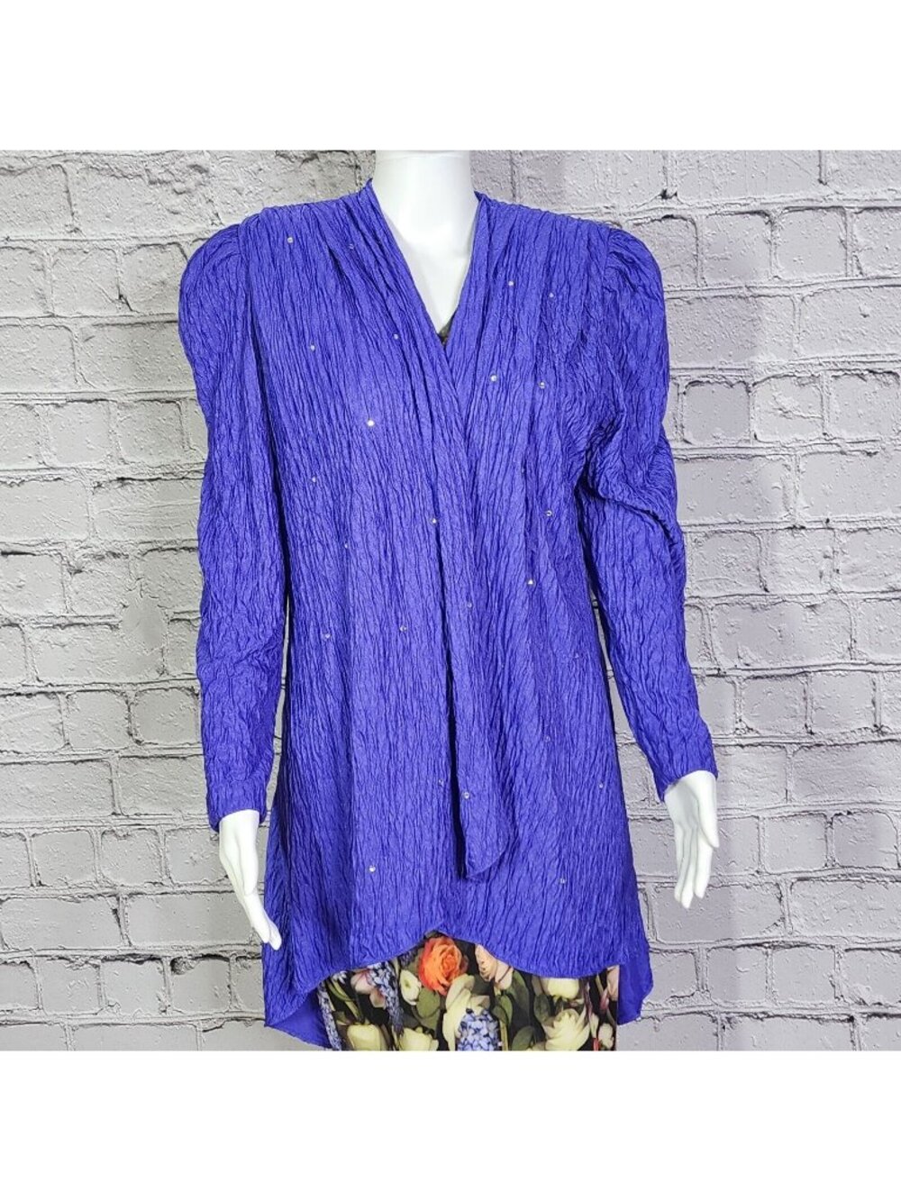 Lerners Vintage Blue Rhinestone Cover Up, Women's 14